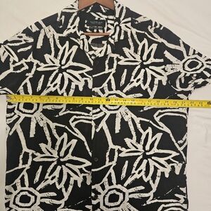 *Cactus Man* Black and White Floral Button Down Shirt